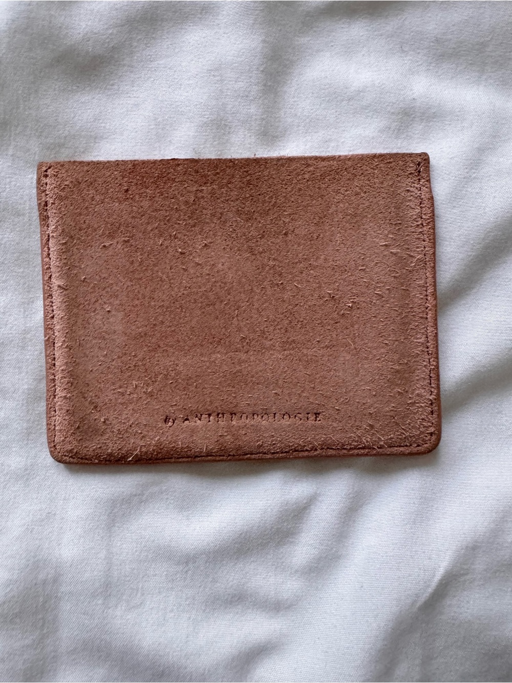 Anthropologie Suede Card Holder Wallet
